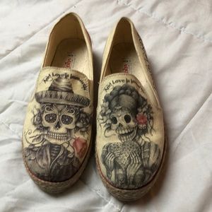 Unique canvas slip ons